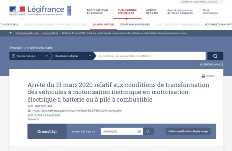 Le “ rétrofit électrique ” enfin légalisé !