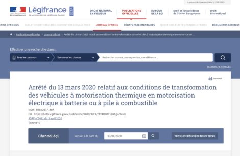 Le “ rétrofit électrique ” enfin légalisé !