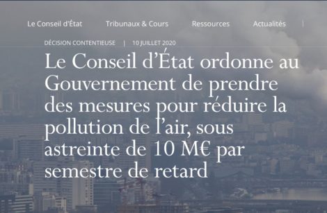 L’air de rien, le Conseil d’État sanctionne le Gouvernement sur la pollution… de l’air !