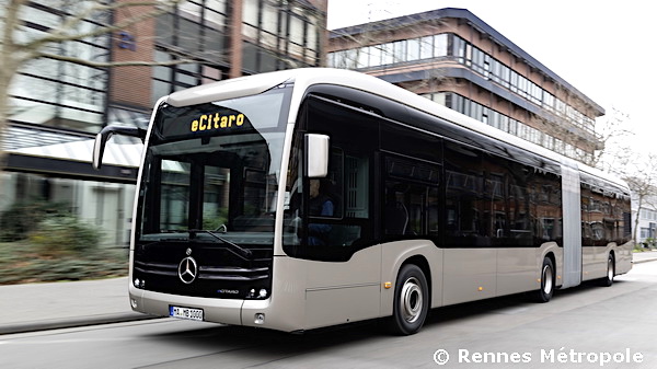 Rennes Métropole commande 92 bus électriques e-Citaro !