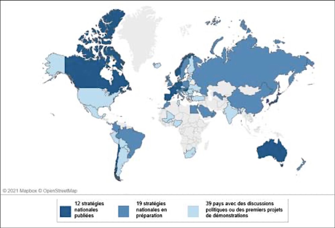 Stratégie mondiale sur l'hydrogène, encore trop peu de pays déclarés !