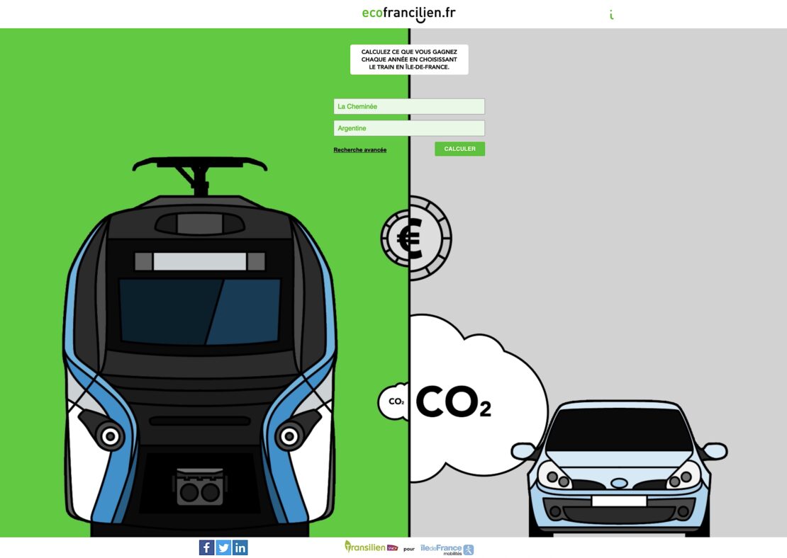 Écofrancilien : un comparateur d'empreinte carbone entre les transports publics et la voiture sur l'Île de France ! Et qui en sortira vainqueur selon vous ?