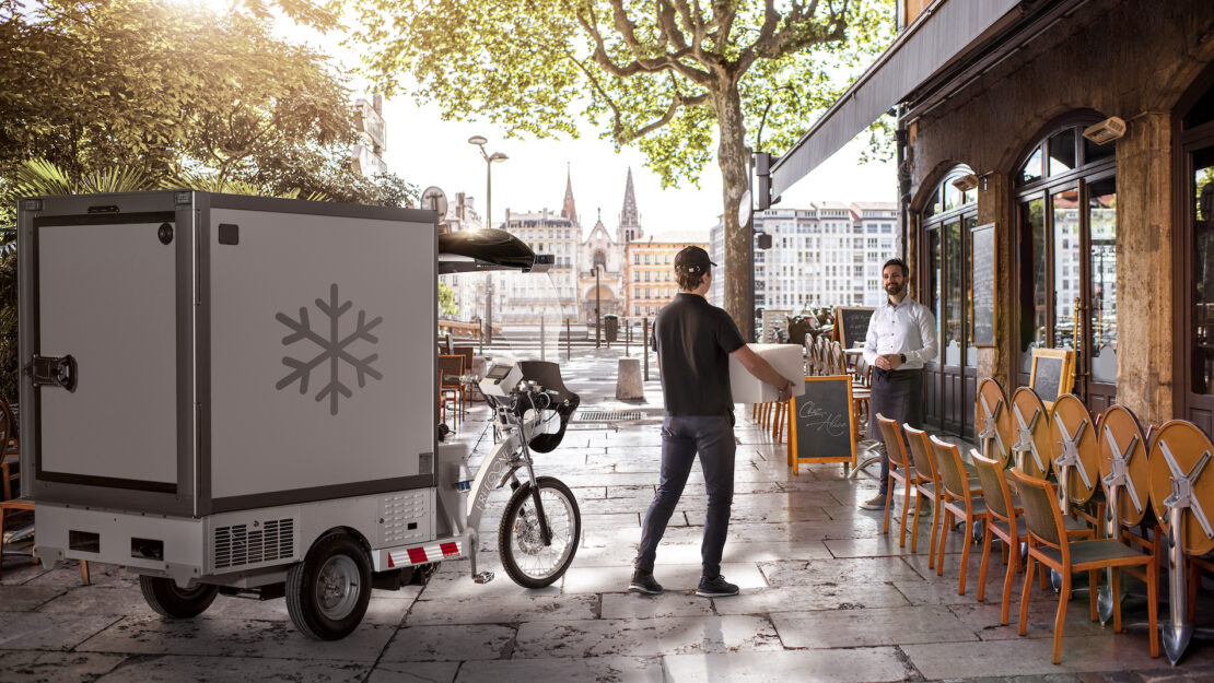 Kleuster, les vélos-cargos lyonnais à assistance électrique destinés aux professionnels.