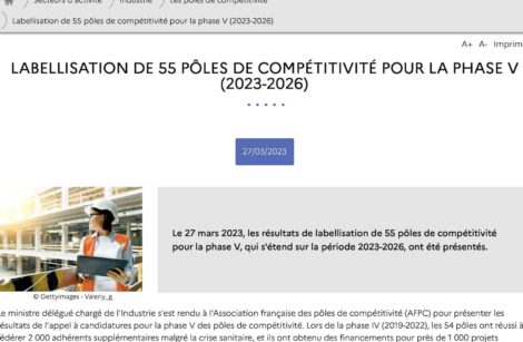Printemps 2023 : 55 Pôles de Compétitivité labellisés !