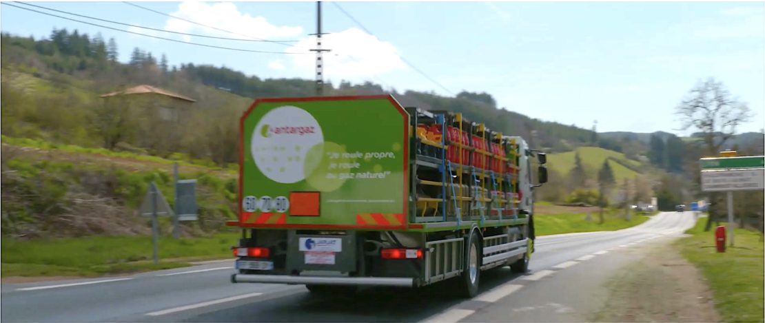 Antargaz, un véhicule de distribution fonctionnant au GNC