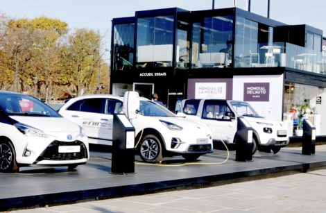 Mondial de l’Auto à la Concorde : essais électriques, hybrides et hydrogène.